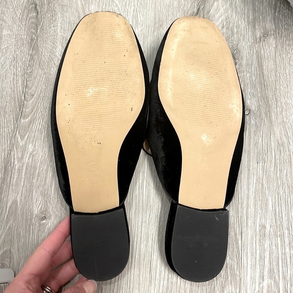 Blogger Fave Leather Ann Taylor Velvet Black Gold Embroidery Loafers Butterfly 9 - Picture 6 of 9